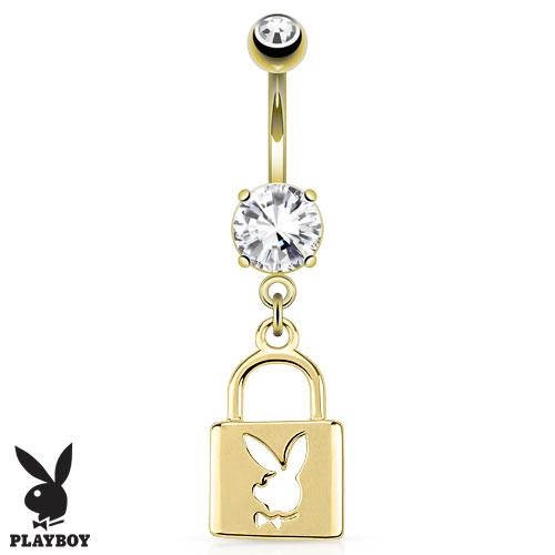Gold Playboy Lock - Body Party Jewels